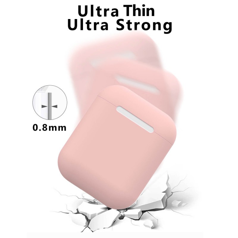Θήκη Airpods 2/Airpods Ultra Slim Silicone Skin Pink