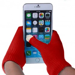 Γάντια για οθόνες αφής Smart Gloves Red (One Size)