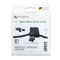 Αντάπτορας Ασύρματης Φόρτισης 4smarts Inductive Qi Wirelles Charging Adapter for Apple Watch Series 1/2/3/4 Black (4S462279)