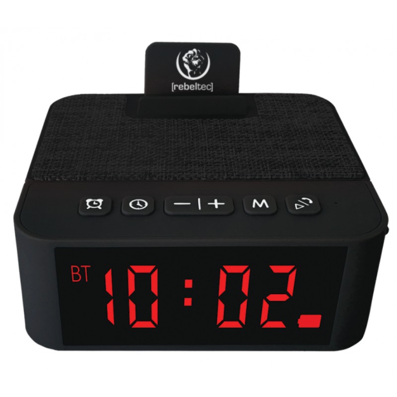 Φορητό Ηχείο Bluetooth Rebeltec SoundClock 120 Ρολόι,FM Radio,SD Card Black