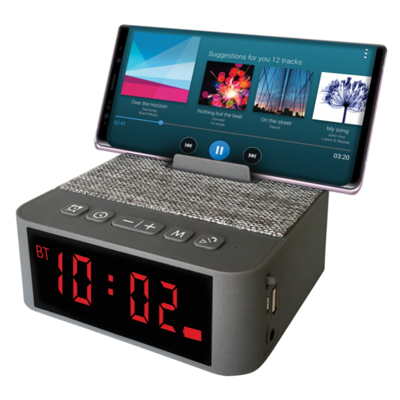 Φορητό Ηχείο Bluetooth Rebeltec SoundClock 120 Ρολόι,FM Radio,SD Card Black