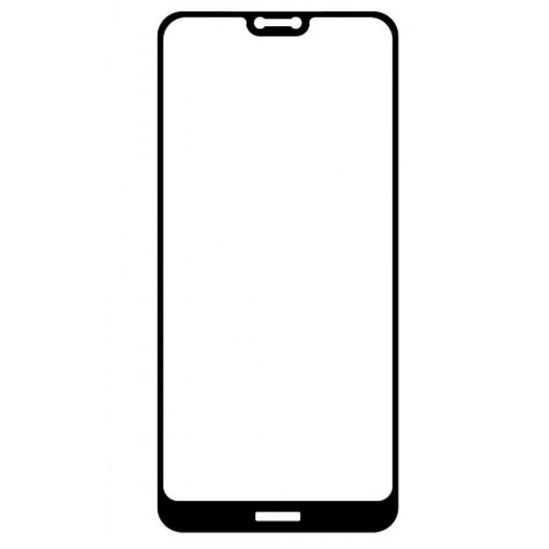 Γυαλί Προστασίας Nokia 7.1 5D Full Glue Tempered Glass 9H Full Screen Cover AntiCrash / AntiShock  Black