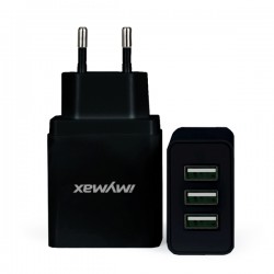 Φορτιστής Ταξιδιού iMYMAX Adapter - 3xUSB 3.1A Black