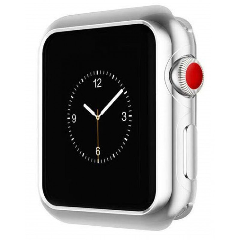 Θήκη Electroplated TPU Full Cover Apple Watch 4/5/6/SE (44mm) Silver