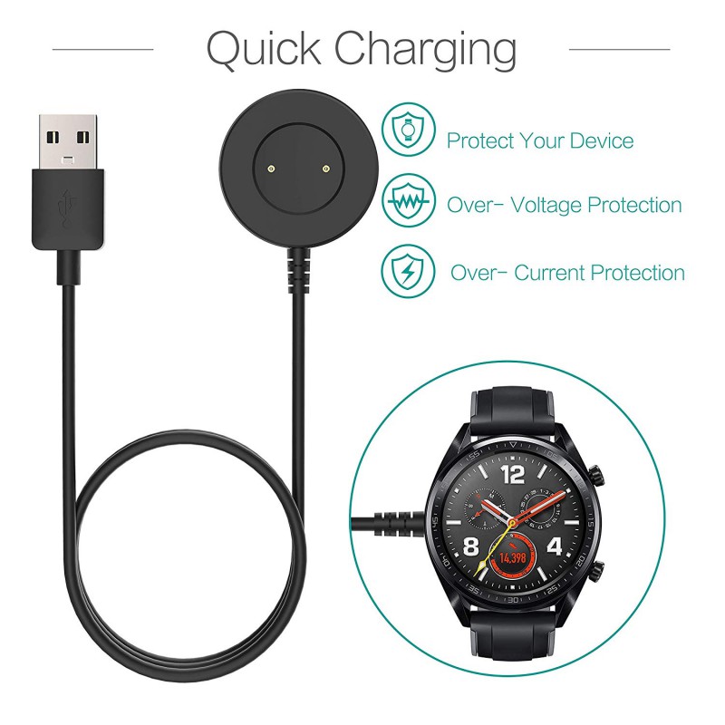 Ασύρματος Φορτιστής Honor Watch Magic 2/Huawei Watch GT/GT2e/GT 2/Watch Dream Qi Wireless Charging Pad Black