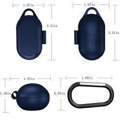 Θήκη Samsung Galaxy Buds/Buds+ Silicone Skin with Carabiner Blue ΟΕΜ