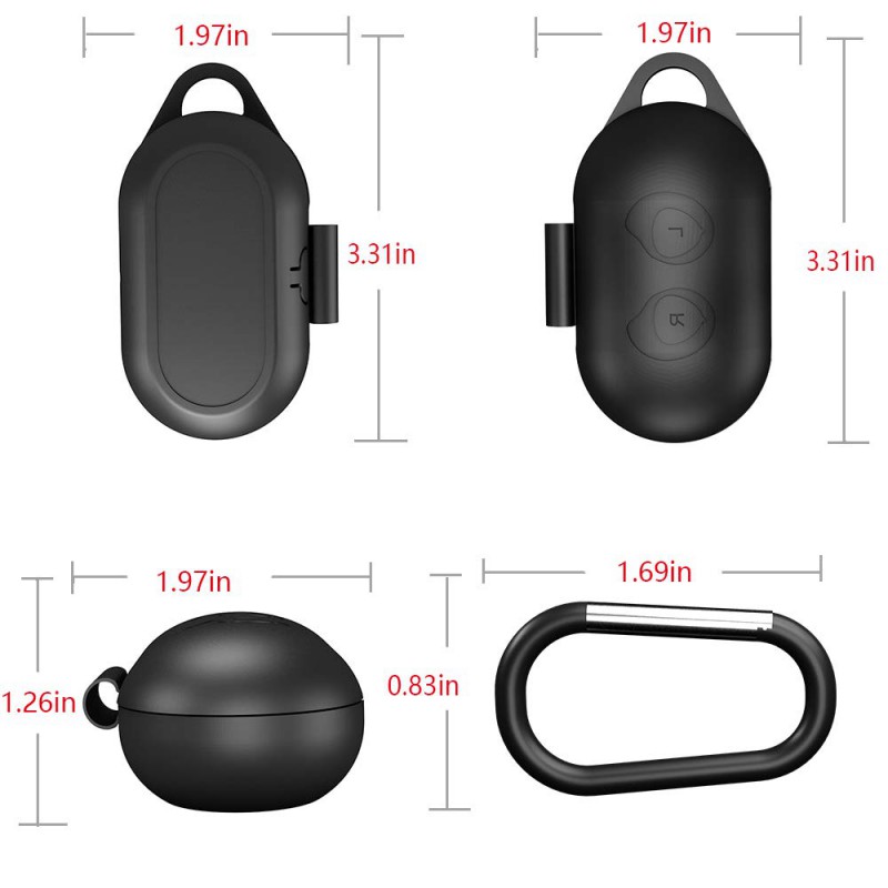 Θήκη Samsung Galaxy Buds/Buds+ Silicone Skin with Carabiner White ΟΕΜ