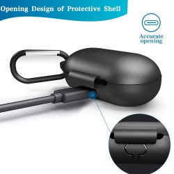 Θήκη Samsung Galaxy Buds/Buds+ Silicone Skin with Carabiner White ΟΕΜ