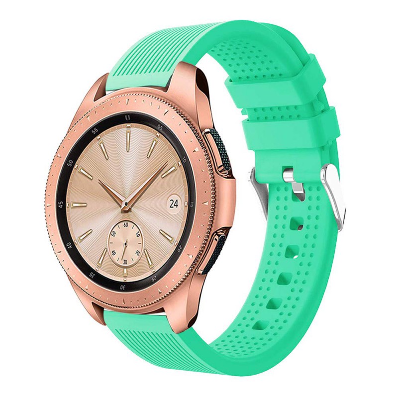 Ανταλλακτικό λουράκι QuickFit Silicone Strap Official Type Mint για Samsung Galaxy Watch5 (40mm & 42mm)/xyWatch4 (40mm & 44mm)/ Watch4 Classic (42mm & 46mm)/ Watch3(41mm)/Active 2(40/44mm)/Amazfit GTS 3 (43mm)/GTR(42mm) (20mm)