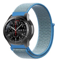 Ανταλλακτικό λουράκι QuickFit Nylon Tahoe Blue για Samsung Galaxy Watch5 (40mm & 42mm)/Watch4 (40mm & 44mm)/ Watch4 Classic (42mm & 46mm)/ Watch3(41mm)/Active 2(40/44mm)/Amazfit GTS 3 (43mm)/GTR(42mm) (20mm)
