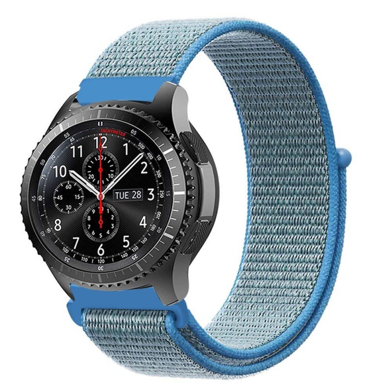 Ανταλλακτικό λουράκι QuickFit Nylon Tahoe Blue για Samsung Galaxy Watch5 (40mm & 42mm)/Watch4 (40mm & 44mm)/ Watch4 Classic (42mm & 46mm)/ Watch3(41mm)/Active 2(40/44mm)/Amazfit GTS 3 (43mm)/GTR(42mm) (20mm)