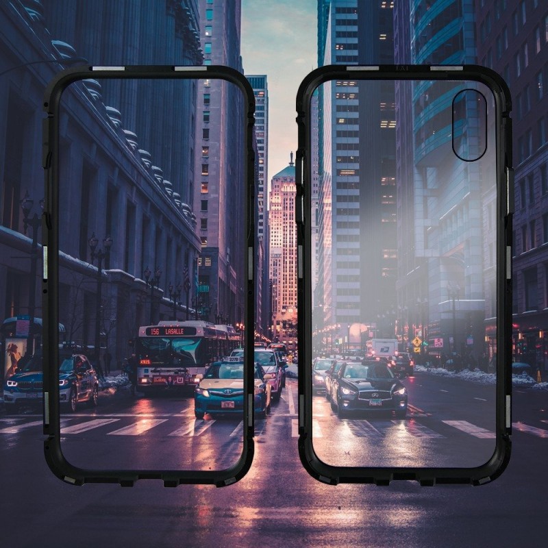Θήκη 360 Magnetic Xiaomi Redmi Note 9  Clear/Black (OEM)