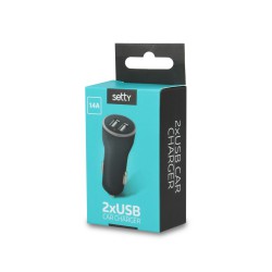 Φορτιστής Αυτοκινήτου Setty Car Charger 2xUSB 1.4A Black