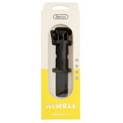 Bluetooth Selfie Stick Recci Nimble RST-C01 3,5mm Jack Black