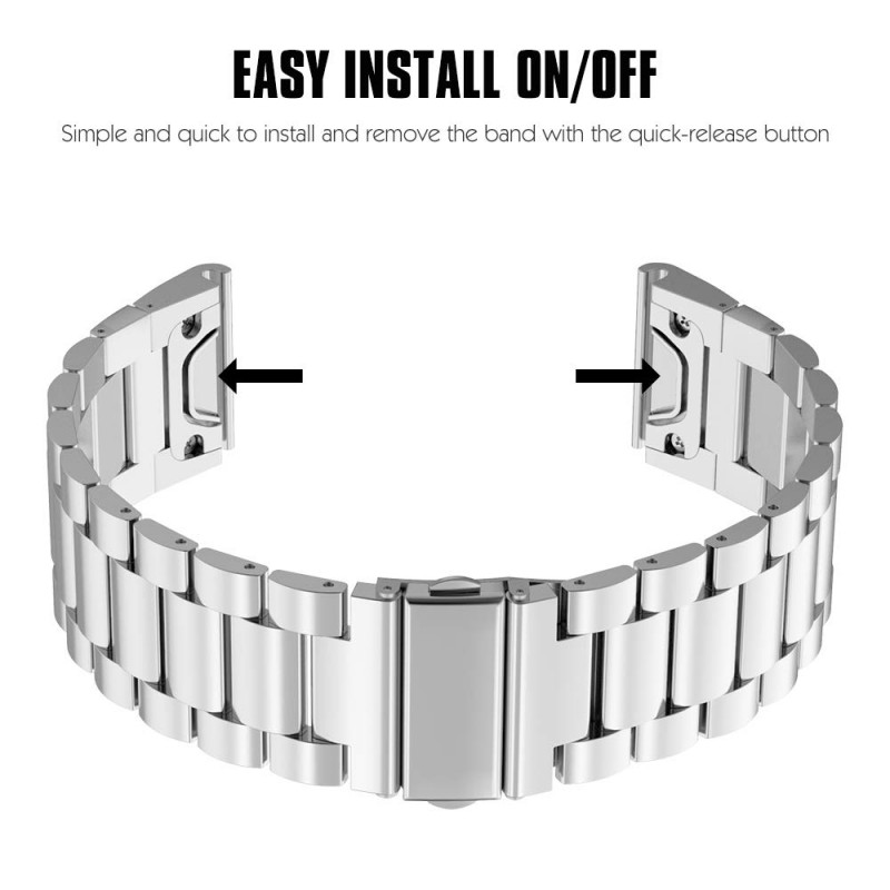 Ανταλλακτικό λουράκι Quickfit Stainless Garmin Fenix 5s/Fenix 5S Plus/Fenix 6S/Fenix 6S Pro/Fenix 7S / Fenix 8 (43mm) Silver (20mm)