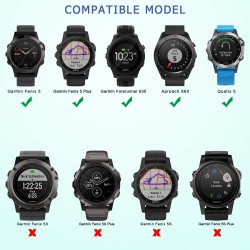 Ανταλλακτικό λουράκι QuickFit Garmin Fenix 5/5 Plus/6/6 Pro/7/Forerunner 945/935 Softband Black/Yellow (22mm)