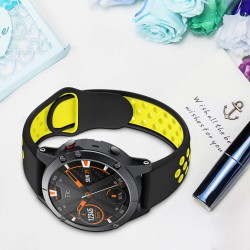 Ανταλλακτικό λουράκι QuickFit Garmin Fenix 5/5 Plus/6/6 Pro/7/Forerunner 945/935 Softband Black/Yellow (22mm)