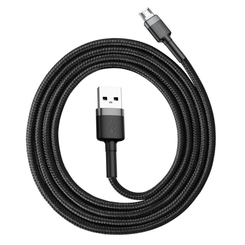 Καλώδιο Data Baseus CAMKLF-CG1 Cafule Series USB A to MicroUSB 2m Grey/Black