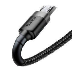 Καλώδιο Data Baseus CAMKLF-CG1 Cafule Series USB A to MicroUSB 2m Grey/Black