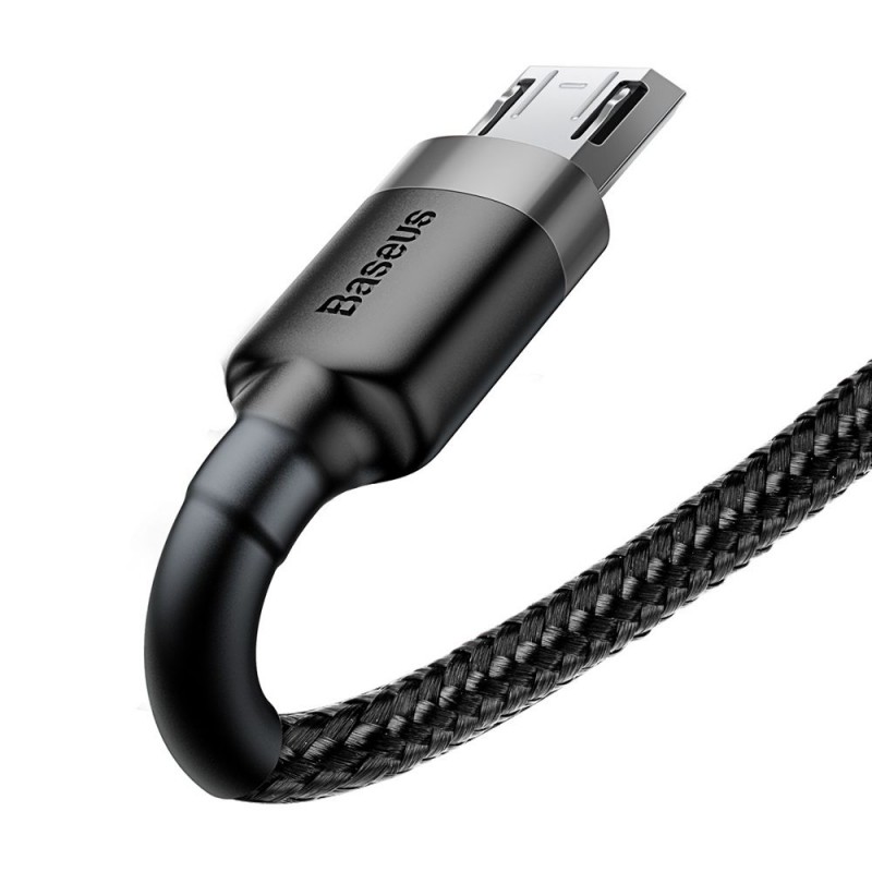 Καλώδιο Data Baseus CAMKLF-CG1 Cafule Series USB A to MicroUSB 2m Grey/Black