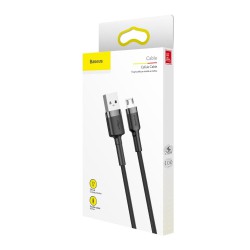 Καλώδιο Data Baseus CAMKLF-CG1 Cafule Series USB A to MicroUSB 2m Grey/Black