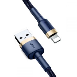 Καλώδιο Data Baseus Cafule Series CALKLF-CV3 USB A to Lightning 2m Blue/Gold