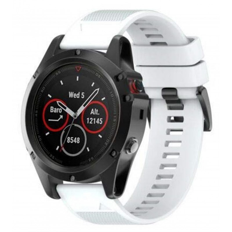 Ανταλλακτικό λουράκι QuickFit Garmin Fenix 5/5 Plus/6/6 Pro/7/Forerunner 945/935 Sportband Grid Texture White (22mm) 