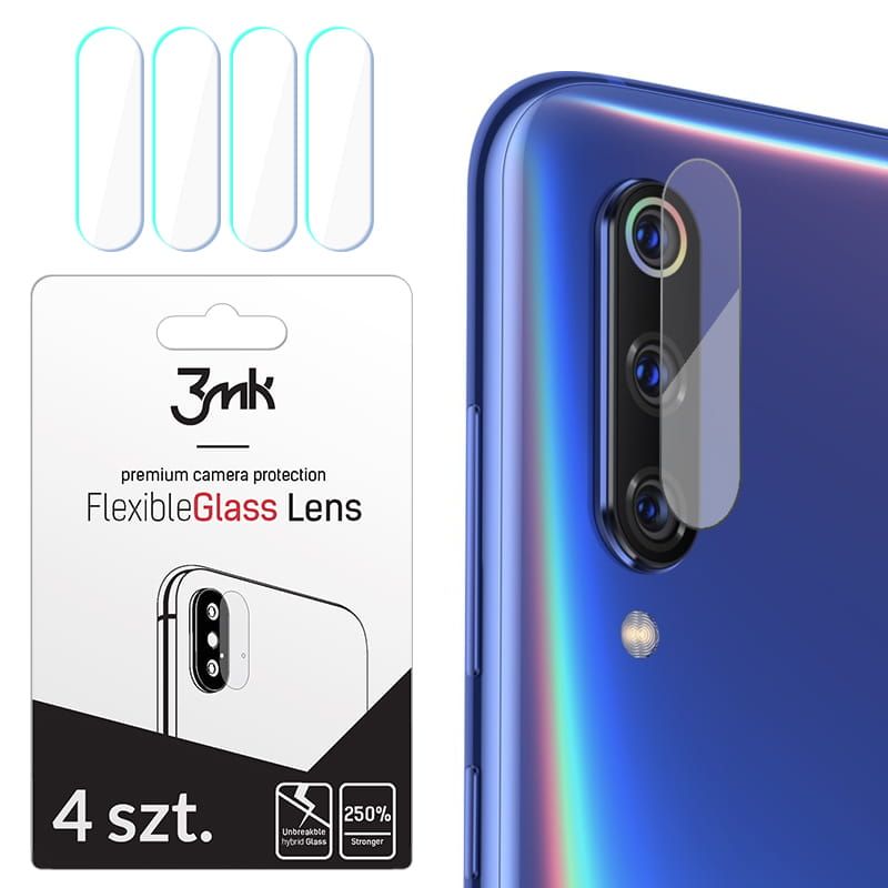 Γυαλί Προστασίας 3MK Camera Lens Xiaomi Mi 9 Full Cover Tempered Glass 9H AntiCrash / AntiShock (4τμχ)