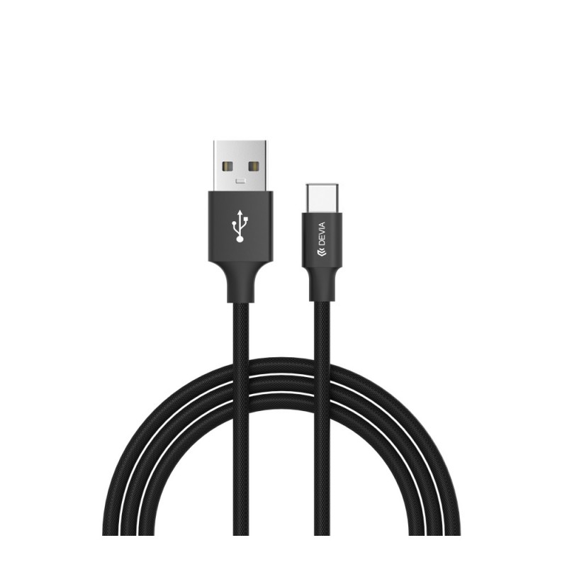 Πακέτο Καλώδιων Devia Pheez USB to Type-C set 25cm & 1m & 2m Black (3τμχ)