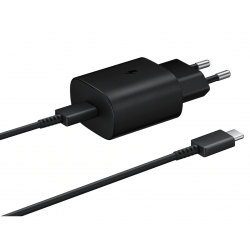 Φορτιστής Ταξιδιού Samsung Wall Adapter EP-TA800XBE & Type-C Cable EP-DA705BBE 25W Fast Charge Black (Original Bulk)