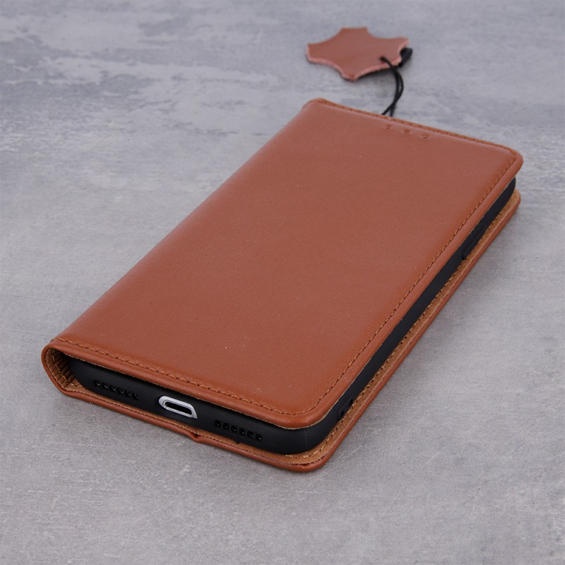Θήκη Book Smart Pro Genuine Leather Samsung Galaxy S22 5G SM-S901 Brown