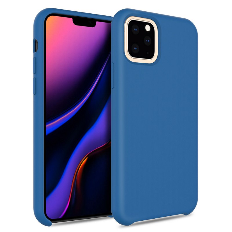 Θήκη Real Smooth Silicone Apple iPhone 11 Pro Max (6.5") Blue (without hole)