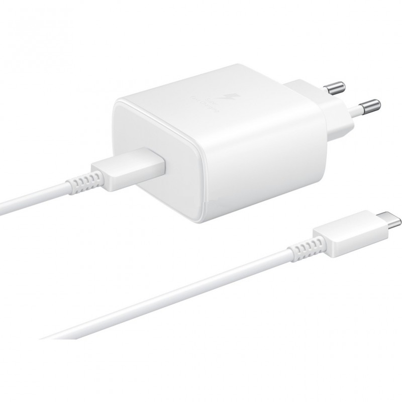 Φορτιστής Ταξιδιού Samsung Wall Adapter EP-TA845XWEGWW & Καλώδιο Type-C 45W Fast Charge White (Original Bulk)