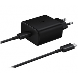 Φορτιστής Ταξιδιού Samsung Wall Adapter EP-TA845XBEGWW & Καλώδιο Type-C 45W Fast Charge Black (Original Bulk)