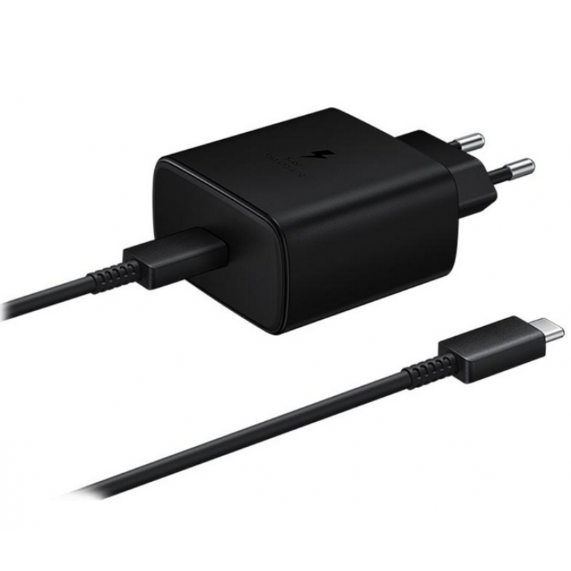 Φορτιστής Ταξιδιού Samsung Wall Adapter EP-TA845XBEGWW & Καλώδιο Type-C 45W Fast Charge Black (Original Bulk)