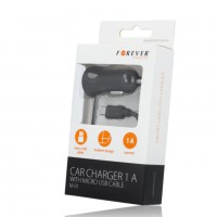 Φορτιστής Αυτοκινήτου Forever M-01 Car Charger MicroUSB 1A Black