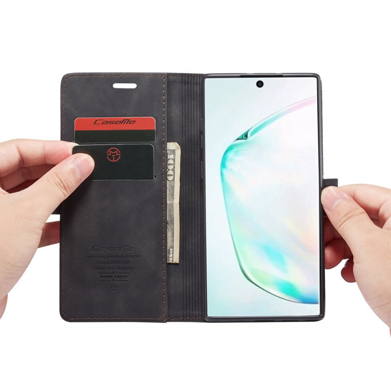 Θήκη Book CaseMe 013 Series Vintage Samsung Galaxy Note 20 N980 Leather Black