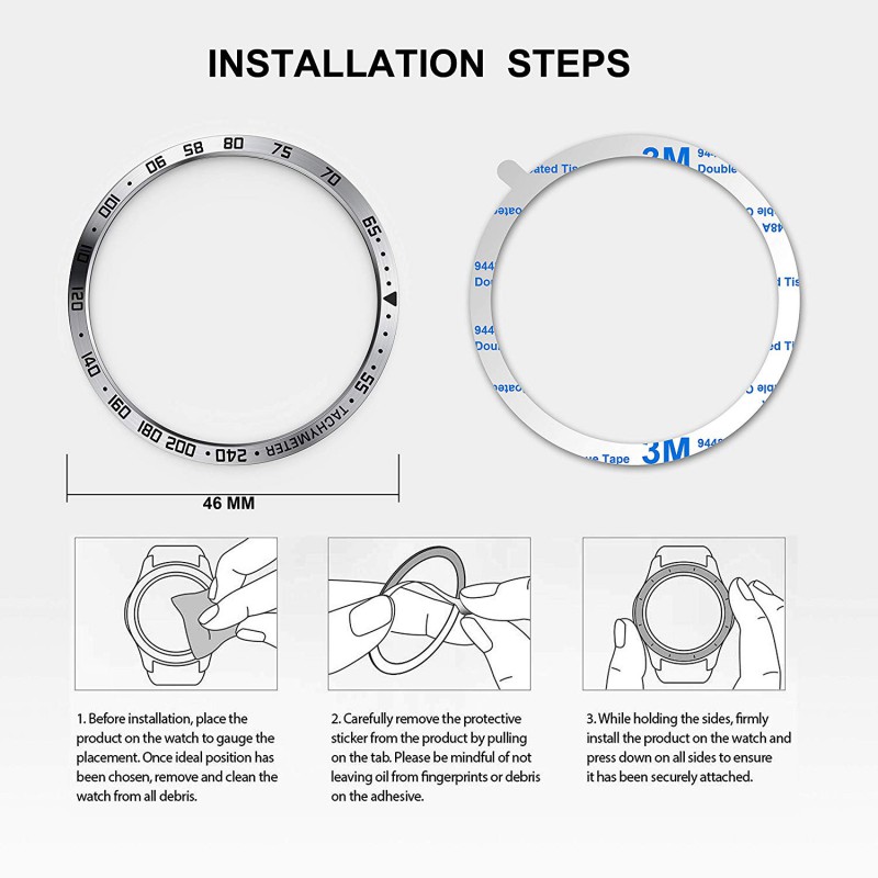 Προστατευτικό Bezel Styling Tachymeter Samsung Galaxy Watch 4 (42mm) Silver
