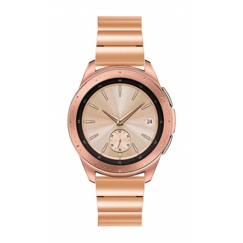 Ανταλλακτικό λουράκι QuickFit Stainless Linkband Rose Gold για Samsung Galaxy Watch3(45mm)/Watch(46mm)/Huawei Watch 3 (46mm)/ Watch 3 Pro (48mm)/GT 2/Pro/Honor GS Pro/Amazfit GTR 3 (46mm)/GTR 3 Pro/GTR(47mm)/ Stratos 3(48mm) (22mm)