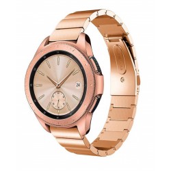 Ανταλλακτικό λουράκι QuickFit Stainless Linkband Rose Gold για Samsung Galaxy Watch3(45mm)/Watch(46mm)/Huawei Watch 3 (46mm)/ Watch 3 Pro (48mm)/GT 2/Pro/Honor GS Pro/Amazfit GTR 3 (46mm)/GTR 3 Pro/GTR(47mm)/ Stratos 3(48mm) (22mm)