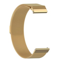 Ανταλλακτικό λουράκι QuickFit Milanese Band Gold για Samsung Galaxy Watch3(45mm)/Watch(46mm)/Huawei Watch 3 (46mm)/ Watch 3 Pro (48mm)/GT 2/Pro/Honor GS Pro/Amazfit GTR 3 (46mm)/GTR 3 Pro/GTR(47mm)/ Stratos 3(48mm) (22mm)