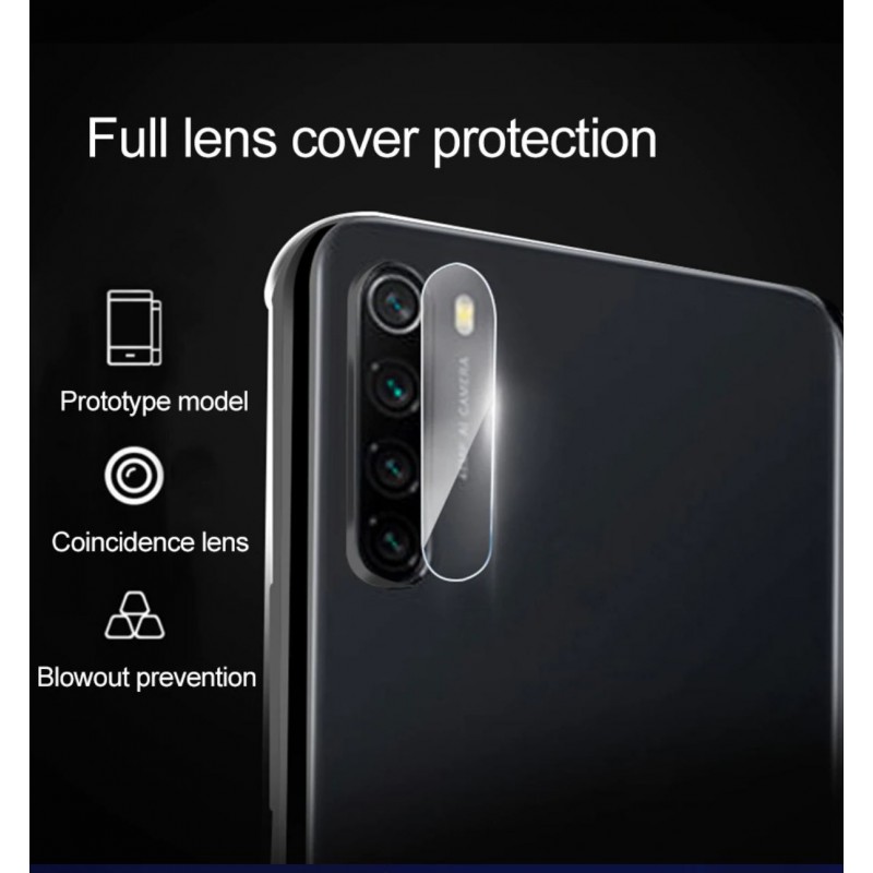 Γυαλί Προστασίας Camera Lens Xiaomi Redmi Note 8 Full Cover Tempered Glass 9H AntiCrash / AntiShock 