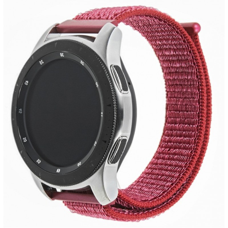Ανταλλακτικό λουράκι QuickFit Nylon Red για Samsung Galaxy Watch3(45mm)/Watch(46mm)/Huawei Watch 3 (46mm)/ Watch 3 Pro (48mm)/GT 2/Pro/Honor GS Pro/Amazfit GTR 3 (46mm)/GTR 3 Pro/GTR(47mm)/ Stratos 3(48mm) (22mm)