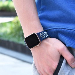Ανταλλακτικό λουράκι QuickFit Apple Watch 1/2/3/4/5/6/SE/7/8 (42/44/45/49mm) Softband Blue/White
