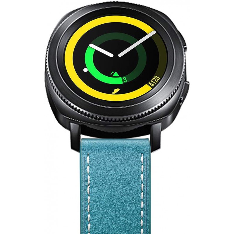 Ανταλλακτικό λουράκι QuickFit Leather Garmin Vivoactive 3/Vivomove HR Blue
