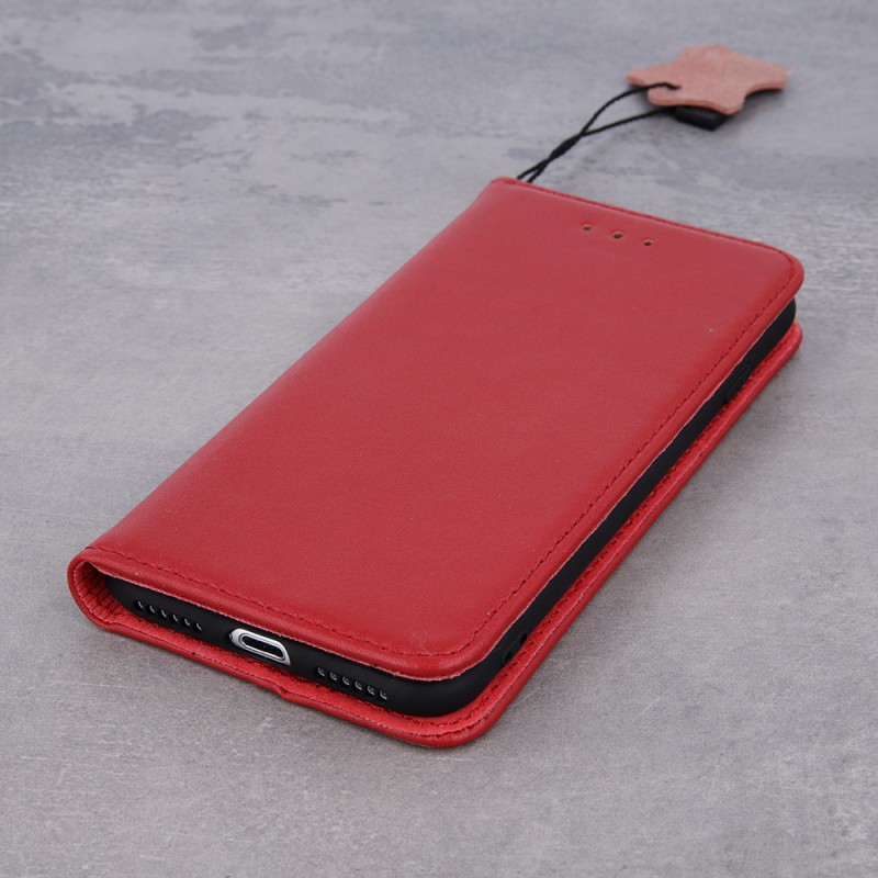Θήκη Book Smart Pro Genuine Leather Apple iPhone 13 Pro Max (6.7") Maroon 