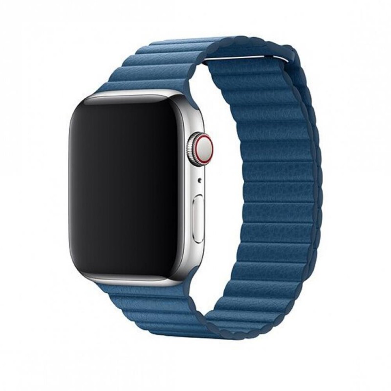 Ανταλλακτικό λουράκι  Leather Loop Sport QuickFit Apple Watch 1/2/3/4/5/6/SE/7/8 (42/44/45/49mm) Leather Cape Cod Blue