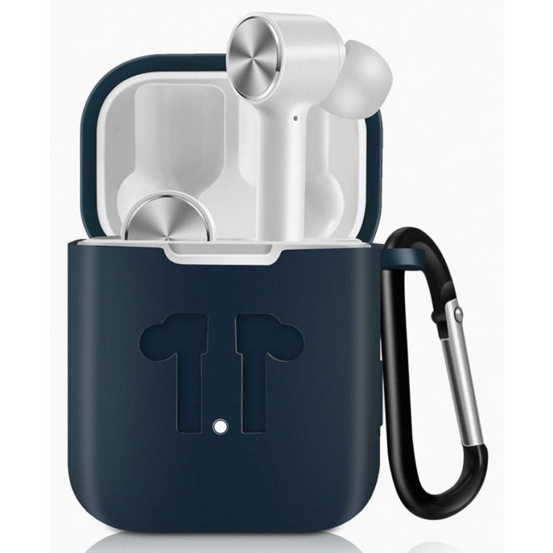 Θήκη Xiaomi Airdots Pro Silicone Protective Cover with Carabiner Blue