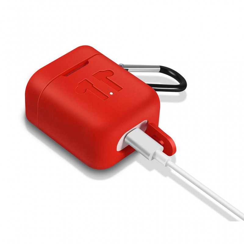 Θήκη Xiaomi Airdots Pro Silicone Protective Cover with Carabiner Red