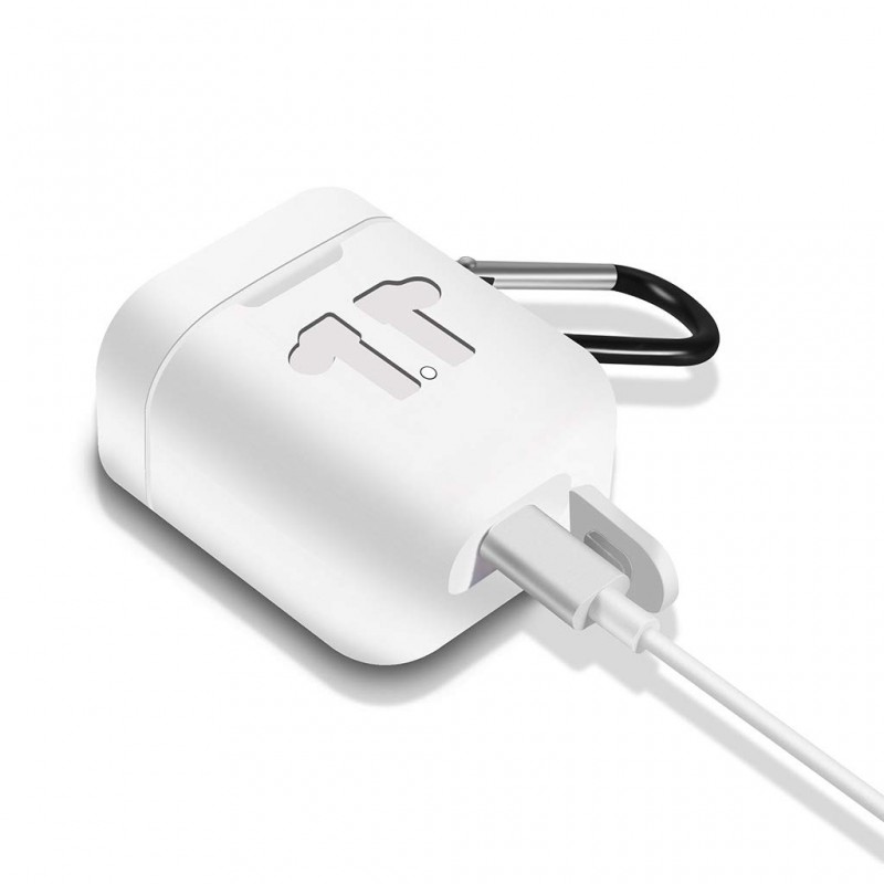 Θήκη Xiaomi Airdots Pro Silicone Protective Cover with Carabiner White